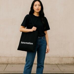 Reformation Classic Black Tote